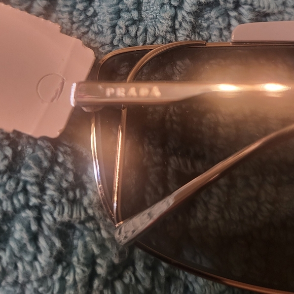 PRADA RUNWAY Steel & Black SquareTop Bar Sunglasses NWT - Picture 6 of 8